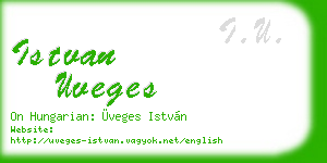 istvan uveges business card